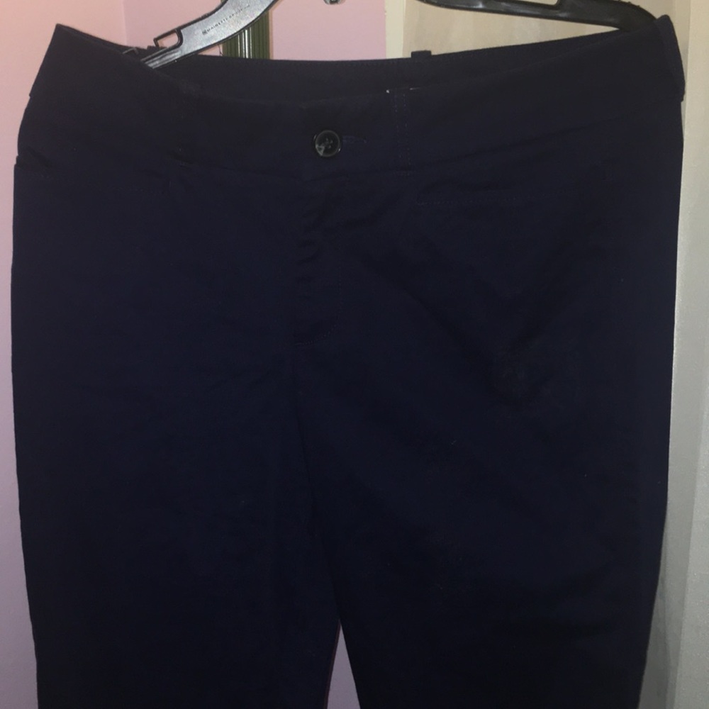 Navy blue size 8 M docker pants.